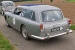 Heckansicht des Aston Martin DB 5, bei der Luxemburg Classic Rallye.