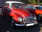 DKW Auto Union 1000 S Coupe. 1959 - 1963. Beim 1000 bzw. 1000S handelt es sich im Grunde um einen 3=6 mit einem auf 980 cm aufgebohrten Motor, der dann 50 PS leistet. Besucherparkplatz der Classic Remise am 01.10.2011.