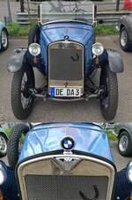 BMW 3/15 PS DA3  Typ Wartburg . Bauj. ca. 1930. 4-Zylinder-Reihenmotor mit 750ccm und 18PS. Vmax ca. 90km/h. Foto: AVUS 100, 24.09.2021