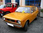 Datsun Cherry 100A Kombi wie er von 1972 bis 1977 im Verkaufsprospekt zu finden war.