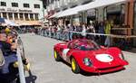 =Ferrari Dino 206 S, Bj. 1966, 1986 ccm, 190 PS, während der Präsentation der Rennteilnehmer des Rossbergrennens  Edelweiss-Bergpreis  2022 im Markt Berchtesgaden.