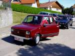 FIAT-126 Bambino-Red; 647ccm; 24PS; ist am Weg zur Oldtimerveranstaltung in Mnsteuer; 120812