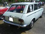Heckansicht eines Fiat 1500 Familiare aus dem Jahr 1966.