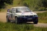 Ford Escort Cosworth whrend der Rally in Sonnefeld WP 3 2011. Rallyteam Honke