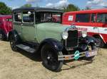 =Ford A Tudor Sedan, Bj. 1929, 3300 ccm, ca. 40 PS, steht auf dem Austellungsgelände beim Oldtimertreffen in Ostheim, 07-2019