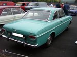 Heckansicht eines Ford Taunus P4 12M Coupe. 1963 - 1966. Der abgelichtete Wagen ist im Farbton hellgrün65 lackiert. Ford-Classic-Event am 18.09.2016 in Krefeld.