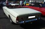 Heckansicht eines Ford Taunus P5 20M TS Deutsch Cabriolet aus dem Jahr 1965. 9. Ford-Classic-Event an Mo´s Bikertreff in Krefeld am 03.09.2023.