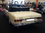Heckansicht des Mercedes Benz W100 600 Pullman Landaulet aus dem Jahr 1974. Techno Classica Essen am 06.04.2024.