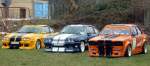 Mehrere Tuning Autos auf den Foto 2 x Opel Manta B und Opel Kadett C.