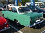 Heckansicht eines zweitürigen Opel Olympia Rekord P2. 1960 - 1962. 6. Ratingen Classic am 08.05.2016.