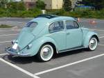 VW Typ 1 von 1956. Ab dem 10.03.1953 wurde das ovale Heckfenster verbaut. Ratingen Classic 08.05.2011.