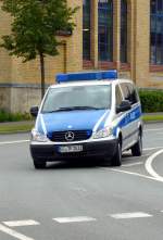 Polizei Thringen Einsatzfahrzeug in Zeulenroda.