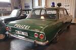 =Opel Rekord C 1700, steht im Polizei-Oldtimer-Museum Marburg, Oktober 2023