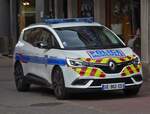 Polizeifahrzeug der Marke Renault, gesehen in den Straen von Annecy. 09.2022