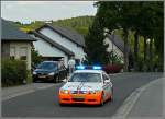 Heute nachmittag durchfuhr die Luxemburgradrundfahrt (Tour de Luxembourg) unsere Strasse und wurde natrlich von einem Polizeiwagen angefhrt.