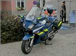 Mit diesem Motorrad war die franzsiche Polizei nach Diekirch zu den Festlichkeiten gekommen.