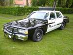 Chevrolet Caprice des Shelton Police Department aus dem Jahr 1980. Der V8-motor hat einen Hubraum von 5737 cm³ und leistet ca. 200 PS. Oldtimertreffen Hörstel-Riesenbeck am 01.05.2017.