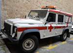 Land Rover des spanischen Roten Kreuzes vor der Einsatzzentrale in Sller.