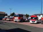 Feuerwehr Maintal FIAT Daily MTW2 (Florian Maintal 2-19-1), MAN LF 16 CAFS (Florian Maintal 2-44-1), Deutsches Rotes Kreuz Ortsverband Maintal VW T4 (RK Main-Kinzig 19-19-2) und Mercedes Benz Sprinter