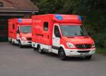 Rettungswagen (RTW) des kommunalen Rettungsdienstes im Landkreis Kleve, stationiert auf der Rettungswache Geldern.