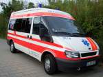 Krankenwagen des Regensburger Rettungsdienstes RKT.
Aufgenommen am 11.9.2005.