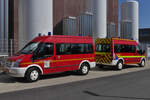 Ford Transit, der Feuerwehr Esch Sauer, wurde am Tag der offenen Tr der Sebbes in Eschdorf im Bild festgehalten.