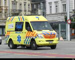 Mercedes Rettungswagen SO  134931 unterwegs in der Stadt Solothurn am 19.04.2023