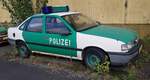 =Opel Vectra A, wartet auf bessere Zeiten im Polizei-Oldtimer-Museum Marburg, Oktober 2023.