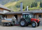 Samme Dorado Traktor mit Milchtankhnger gesehen am 14.09.2012.