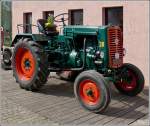 Am Osterwochenende war dieser Hela 28 Traktor nahe der Sportshalle inm Prizerdaul (Luxemburg) ausgestellt.