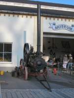 Lanz Dampfmaschine vor dem Museum in Burkhardtsdorf.Diese Lokomobile lief einmal im brasilianischen Urwald in einen Sgewerk 