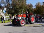 Oldtimer Traktor Massey Ferguson 1080 unterwegs in Bremgarten AG am 18.10.2014