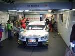 Ein Audi A4 DTM von Miguel Molina auf dem Hockenheimring am 17.10.10 