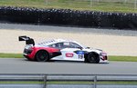 24h Le Mans als Support Race,  ROAD TO LE MANS  beim Rennen am 18.6.2016 Audi R8 LMS  von Tockwith Motorsports Fahrer; HANSON / MOORE mit Reifenschaden