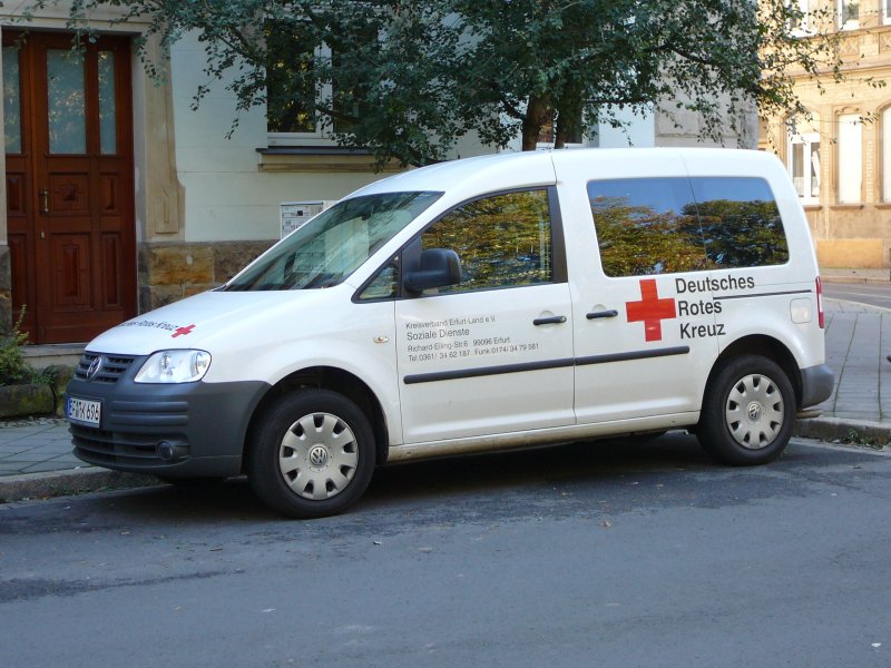 VW Caddy des DRK Erfurt am 20.10.2009 in Erfurt abgestellt