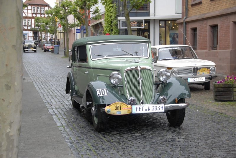 Wanderer W50 Cabrio, Bj. 1936, 40 PS, 2000 ccm, startet bei der 3. ADAC-Oldtimersternfahrt zum Hessentag nach Langenselbold. Startort Hnfeld am 06.06.09
