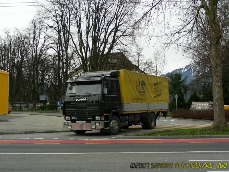 Wer bei Klin die LKW-Fahrschule macht, der fhrt mit diesem Scania 113M