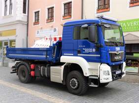 MAN TGS 18.430 des THW Weiden in der Innenstadt von Weiden Oberpfalz am 01.05.2022