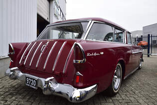 Chevrolet Bel Air Nomad 1955, Heckansicht, US Car´s und Hodrod Treffen in Eygelshoven NL.