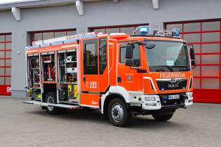 Feuerwehr Langenselbold MAN TGM Ziegler StLF 20/25 (Florian Langenselbold 1-40-1) am 19.10.25 bei einen Fototermin.