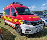 =MAN TGE als Mehrzweckfahrzeug der Feuerwehr LEIDERSBACH, steht auf dem Parkplatz der 2025er Rettmobil in Fulda