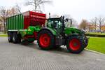 Fendt Vario 620 mit Strautmann Magnon 9-370 DO Ladewagen am 14.11.25 auf der Agritechnica in Hannover Messe