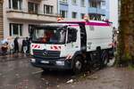 Stadtreinigung Mainz Mercedes Benz Atego 1324 mit FAUN Viajet Kehrmaschinenaufbau am 16.02.26 in Mainz am Rosenmontag bei den Aufr�umarbeiten nach dem Umzug  