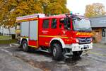 Feuerwehr Grokotzenburg Mercedes Benz Atego 1222 LF10/6 (Florian Grokotzenburg 1-43-1) bei einer Jugendfeuerwehr Grobung am 25.10.25 in Erlensee an der Georg Bchner