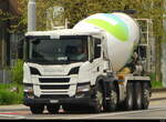 Scania Betonmischer unterwegs in der Stadt Basel am 10.04.2026