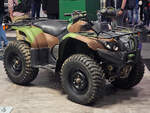 Dieses Yamaha Grizzly 450 EPS-Quad der Bundeswehr war Ende April 2026 auf der Hannovermesse ausgestellt