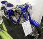 Simson Sport 425S, Exportmodell, Bauzeit 1956-61, 4-Takt-Motor, 247ccm, 15,5PS, Vmax.110Km/h, Fahrzeugmuseum Suhl, April 2025