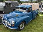 Austin 6cwt Pickup im Farbton trafalgar blue. Da sowohl Austin als auch Morris zur BMC (B ritish M otor C orporation) gehörten, wurden die auf dem Minor basierenden Morris-Nutzfahrzeuge auch als Austin 6CWT und Austin 8CWT vermarktet. Von 1953 b ...