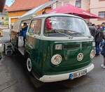 =VW T2 als Ausschankwagen und Werbetrger fr PLLECKEN-Bier, eingesetzt beim Ortsjubilum 1000 Jahre Groenbach im Juni 2025