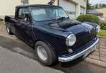 =Austin Mini als PickUp, gesehen beim Ortsjubilum 1000 Jahre Groenbach im Juni 2025